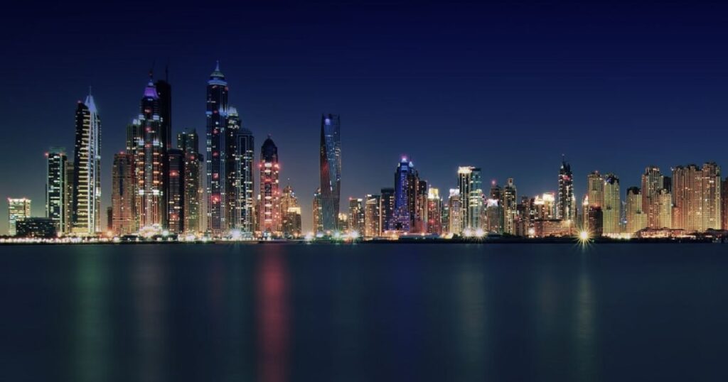 dubai night skyline