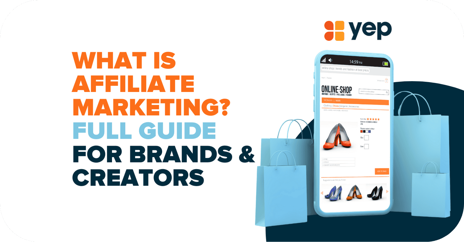 Blog Creatives (1200 x 627 px) (17) what is affiliate marketing blog title image with baby blue phone and online shopping screen on it